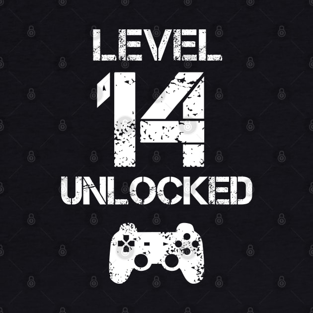 Level 14 Unlocked T-Shirt - 14th Birthday Gift by Ilyashop